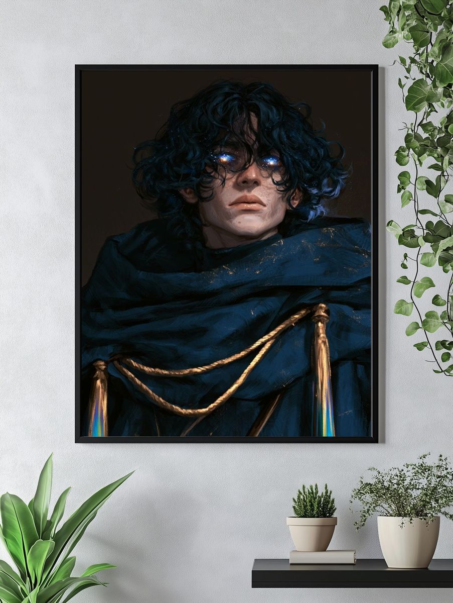 Celestial Portrait Digital Art Poster. — room view 4
