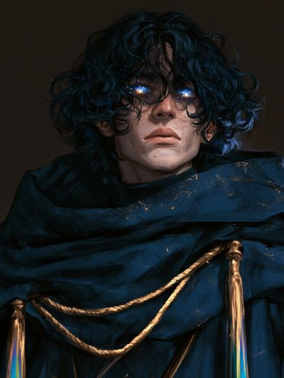 Celestial Portrait Digital Art Poster.