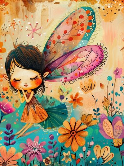 Fairy Garden Digital Art Print. poster print