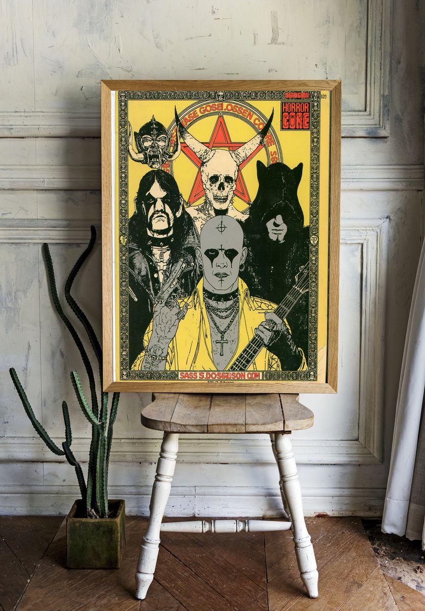 Horror Core Band Illustration Poster. — room view 1