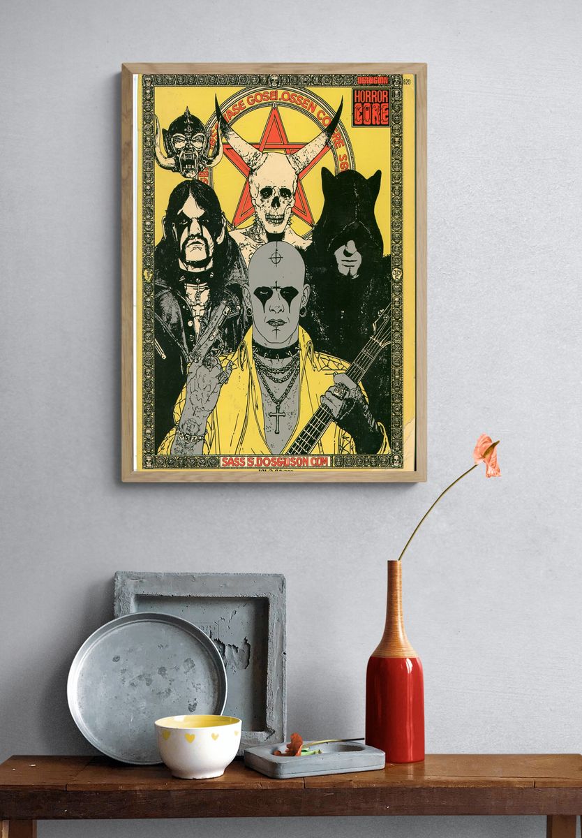 Horror Core Band Illustration Poster. — room view 3