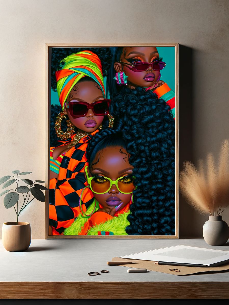 Bold Fashion Portrait Poster. — room view 2