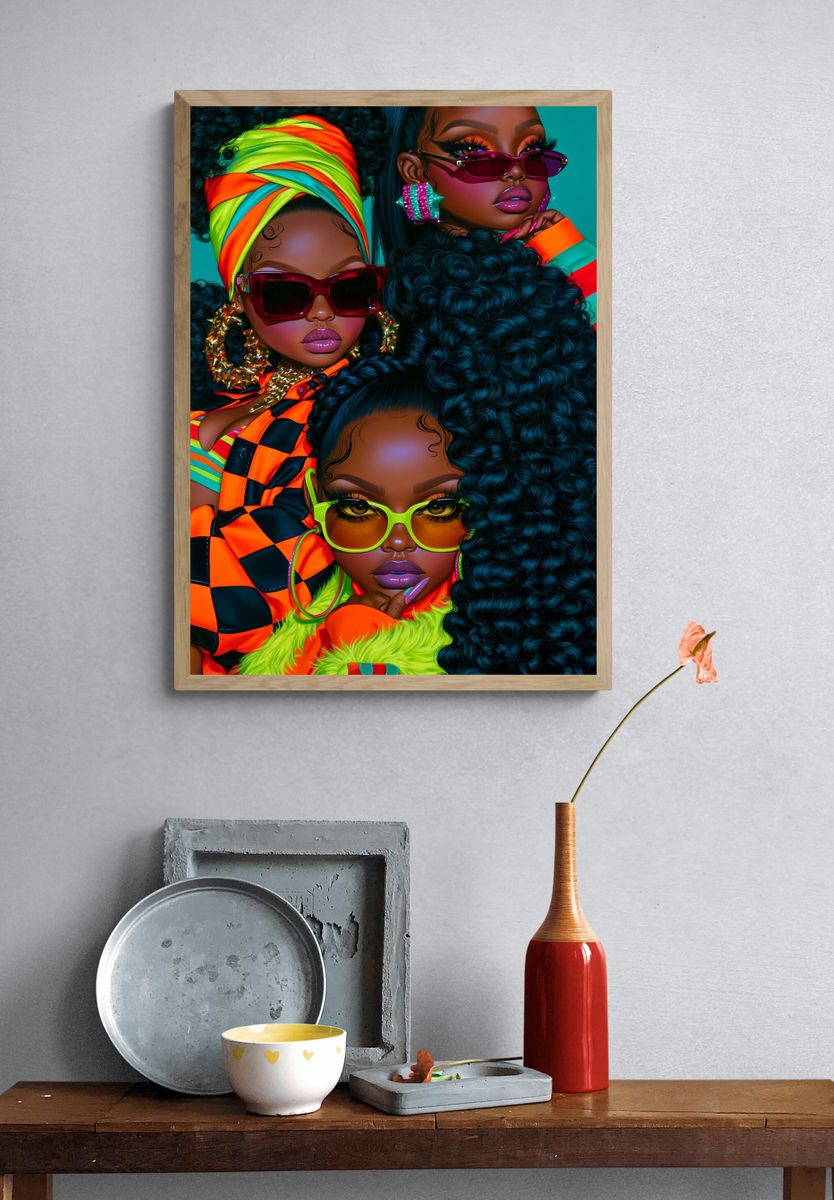 Bold Fashion Portrait Poster. — room view 3