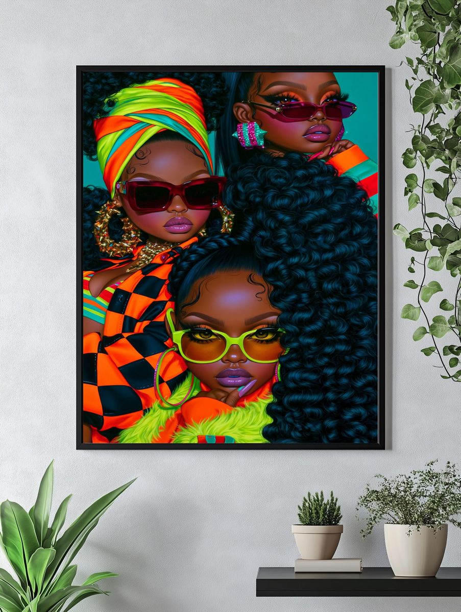Bold Fashion Portrait Poster. — room view 4