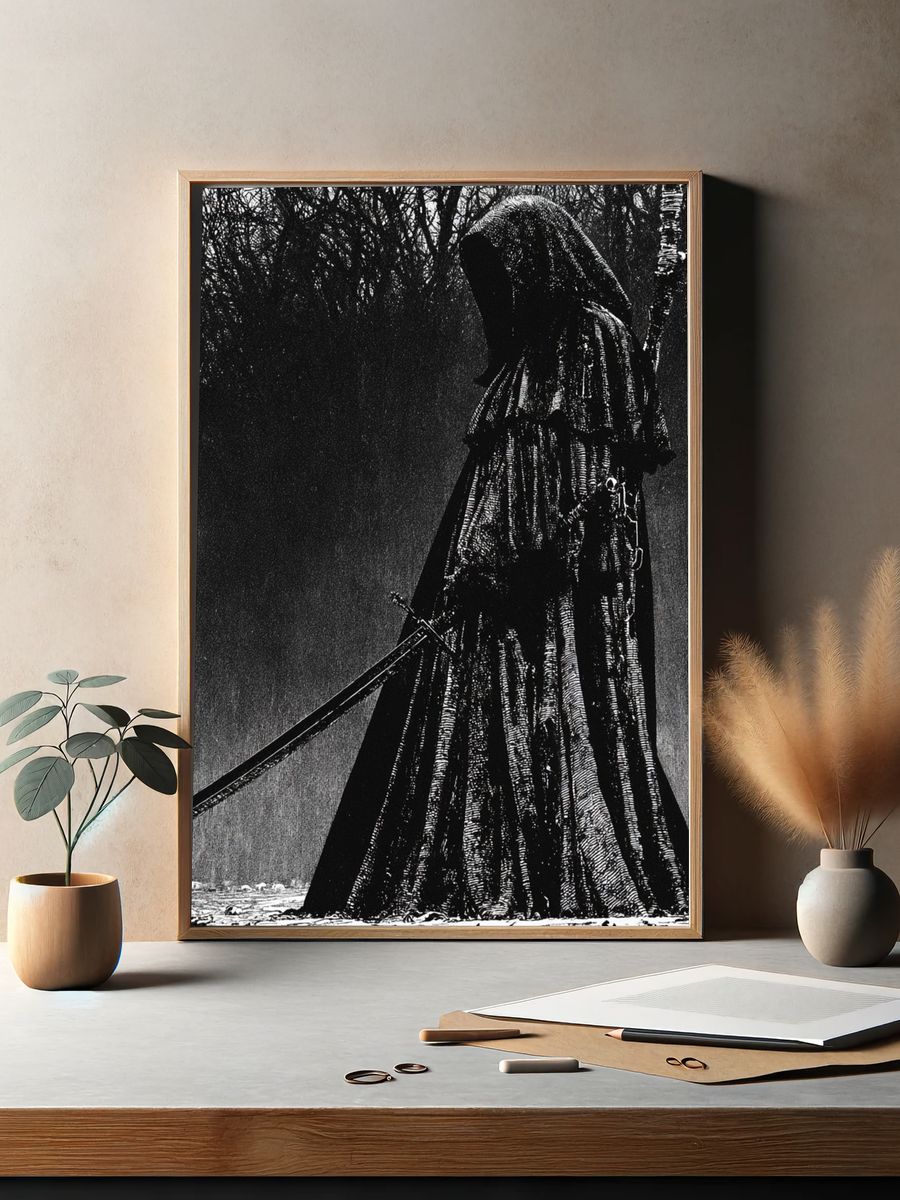 Grim Reaper Gothic Print. — room view 2
