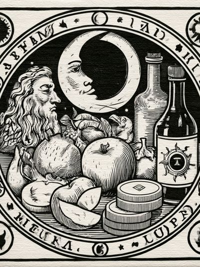 Alchemical Still Life Illustration Poster. poster