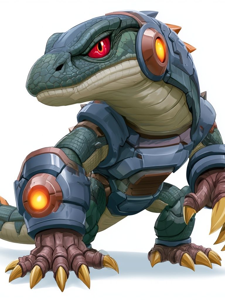 Cyber Raptor Digital Art Poster. poster detail