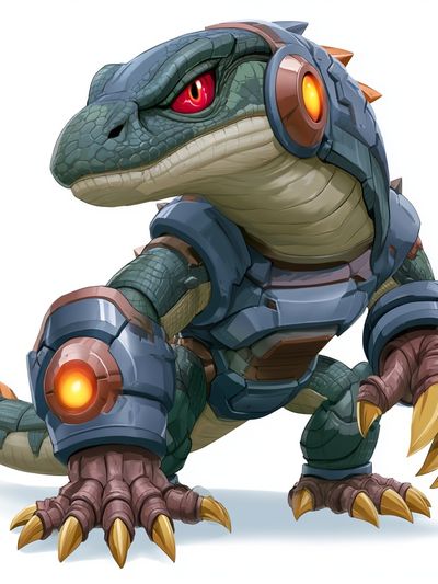 Cyber Raptor Digital Art Poster. poster print