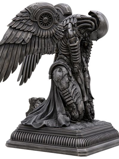 Mechanical Angel Sculpture Print. poster