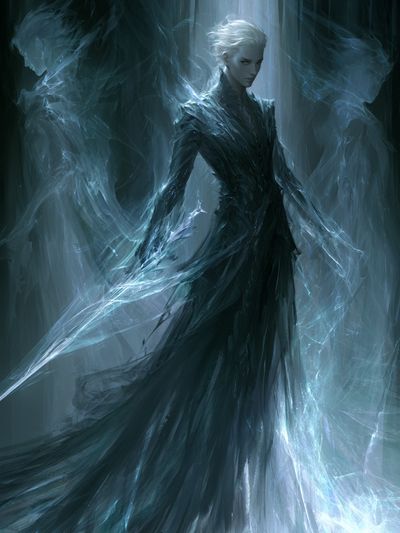 Ethereal Ice Queen Digital Art Poster. poster