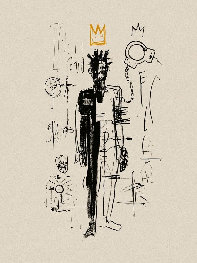 Crowned Figure Sketch Poster. poster detail