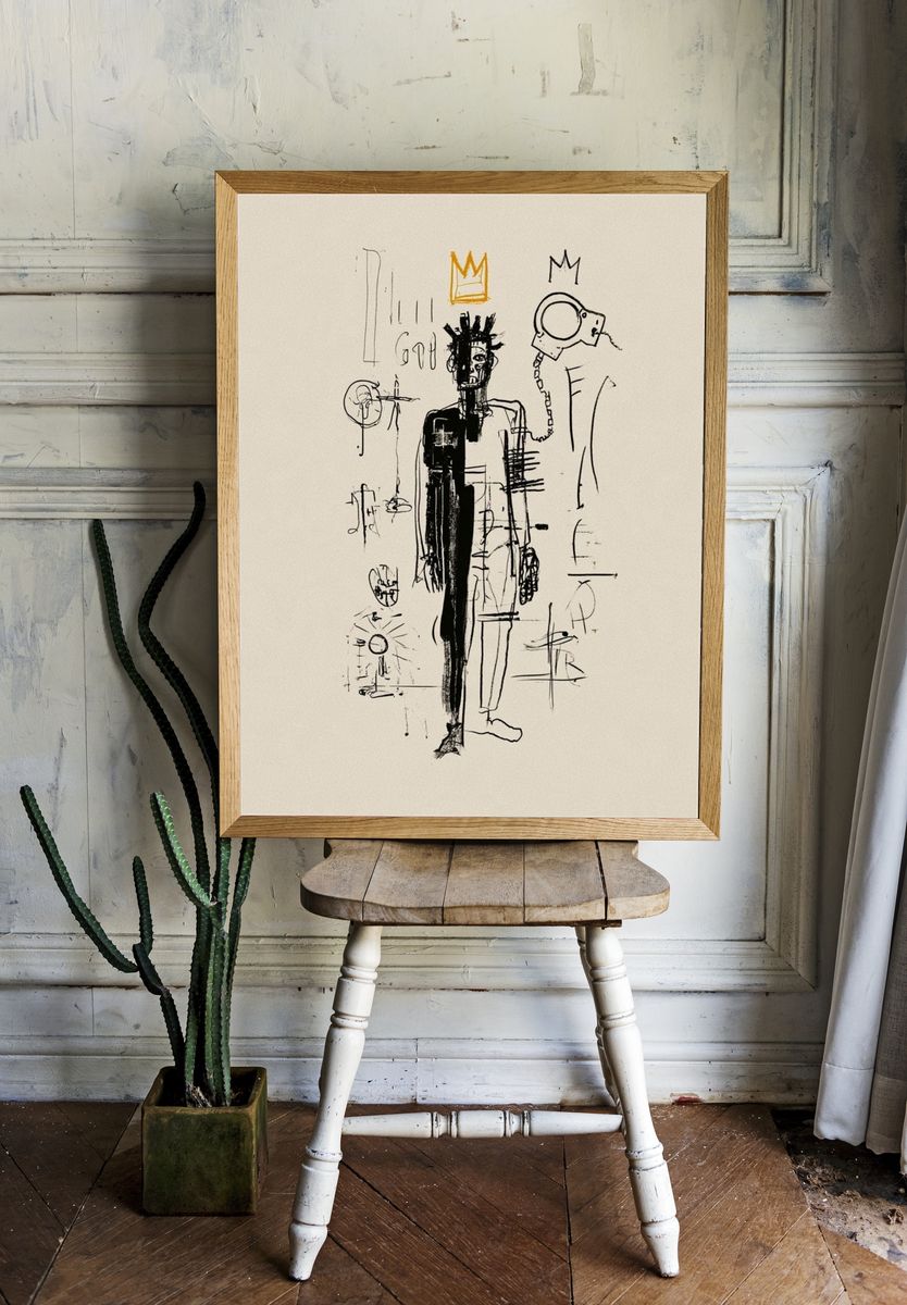 Crowned Figure Sketch Poster. — room view 1
