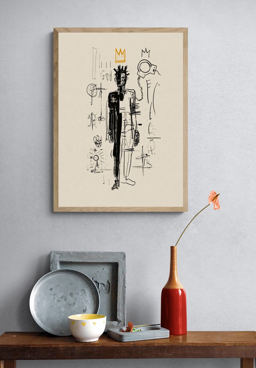 Crowned Figure Sketch Poster. — room view 3