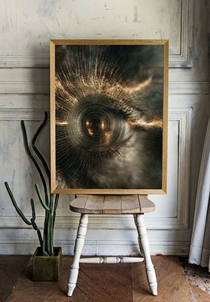Cosmic Eye Surrealism Poster. — room view 1