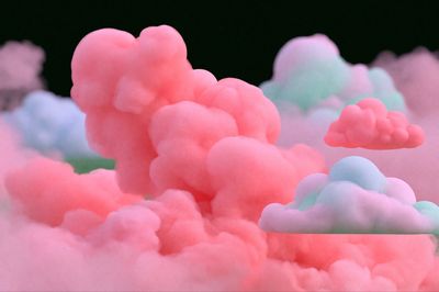 Pastel Cloudscape Abstract Print. poster