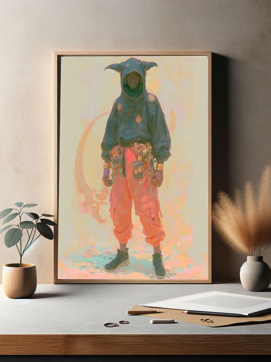 Mystic Figure Digital Art Poster. — room view 2