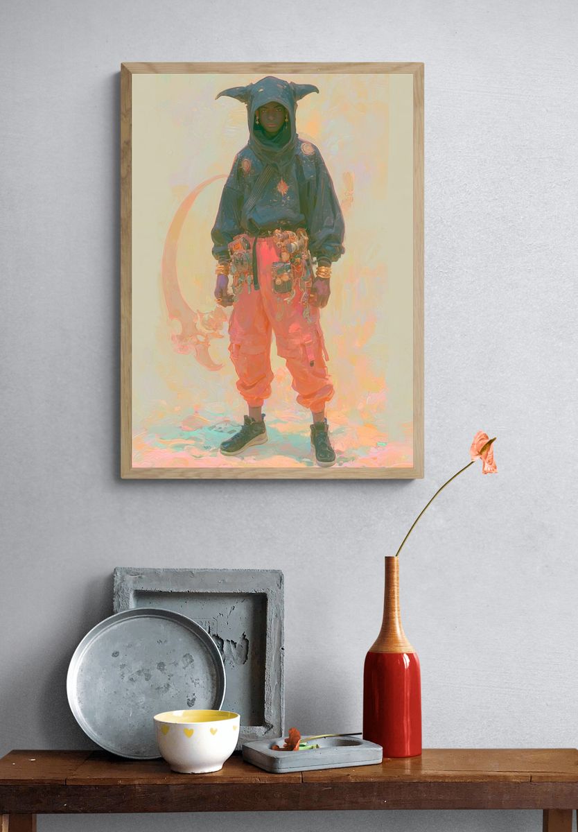 Mystic Figure Digital Art Poster. — room view 3