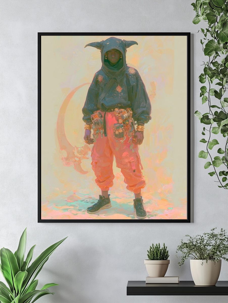 Mystic Figure Digital Art Poster. — room view 4
