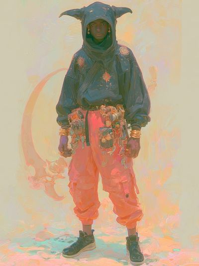 Mystic Figure Digital Art Poster. poster print