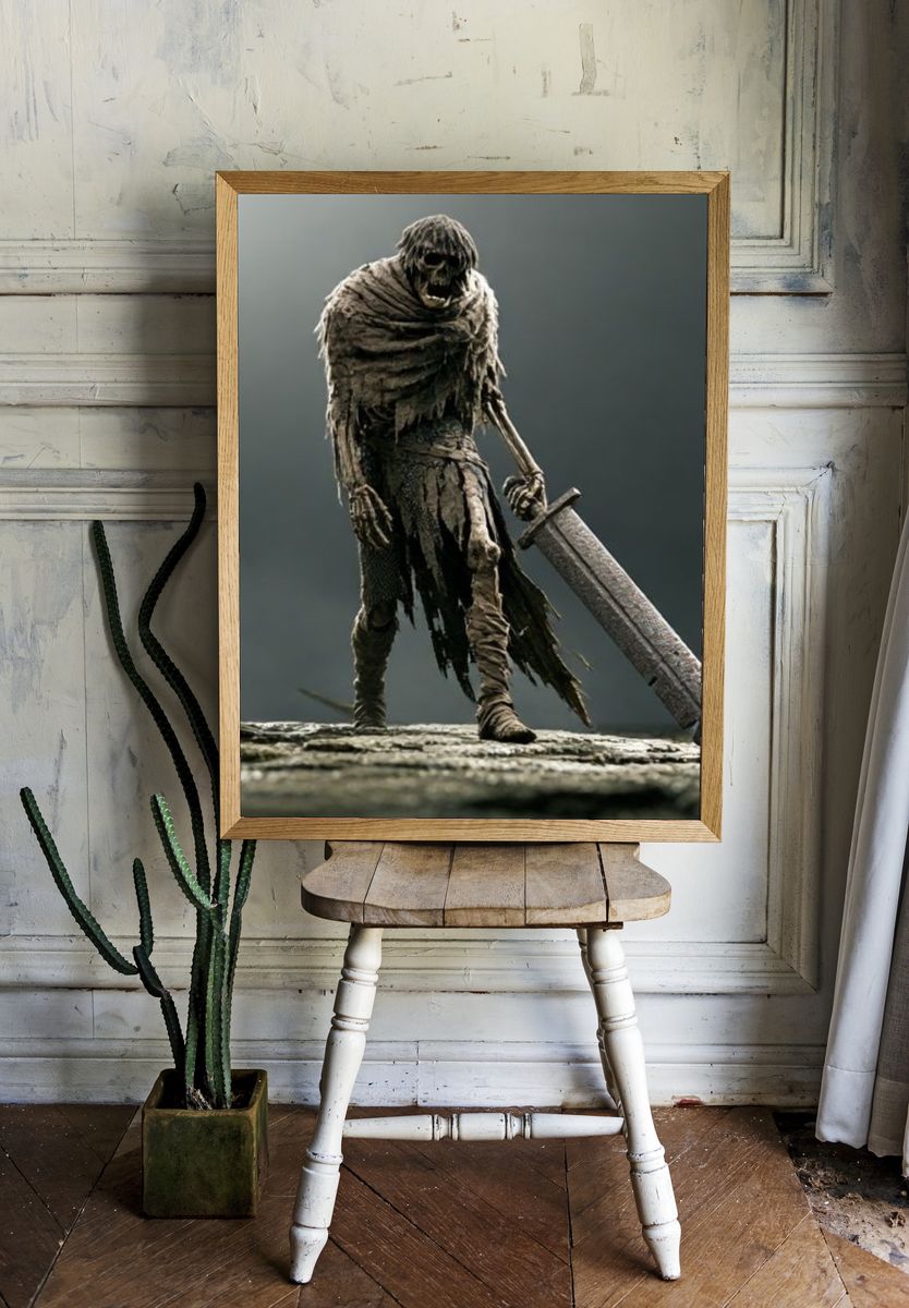 Undead Warrior Fantasy Print. — room view 1