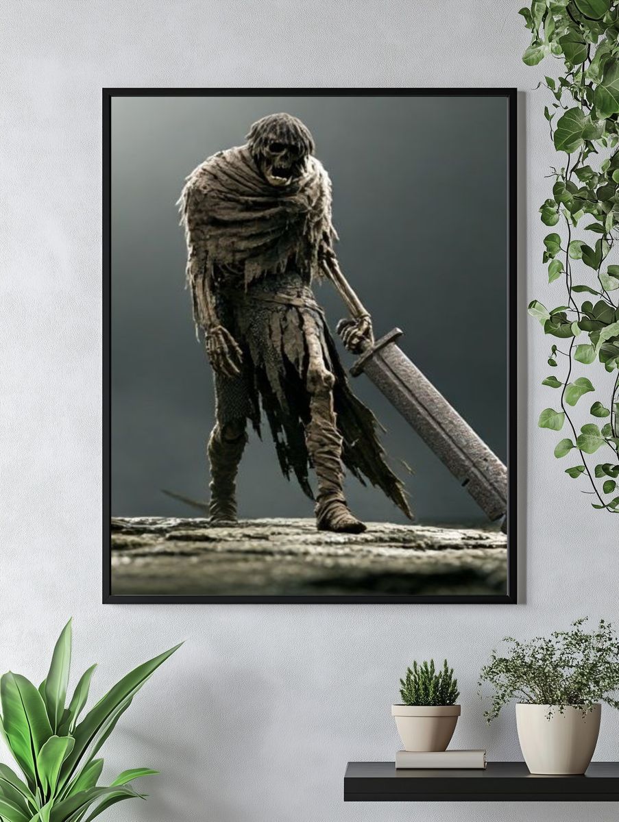 Undead Warrior Fantasy Print. — room view 4