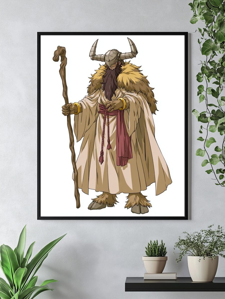 Horned Shaman Character Print. — room view 4