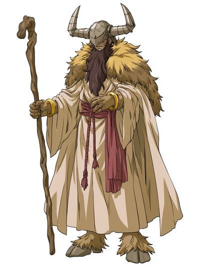 Horned Shaman Character Print. poster