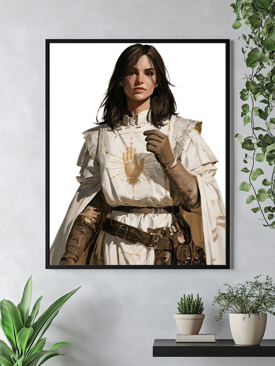 Medieval Warrior Portrait Print. — room view 4