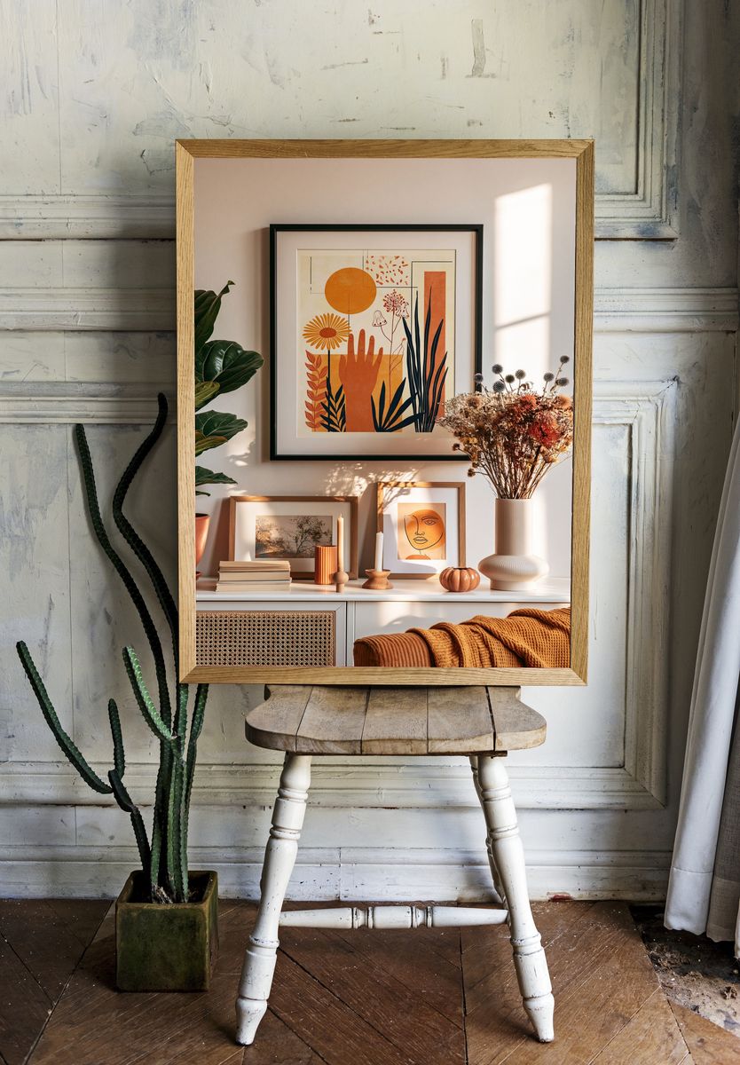 Sunlit Botanical Abstract Poster. — room view 1
