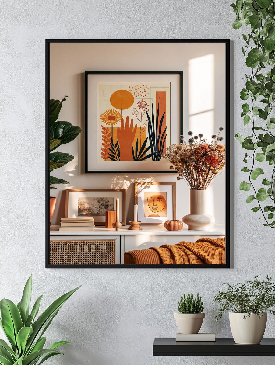 Sunlit Botanical Abstract Poster. — room view 4