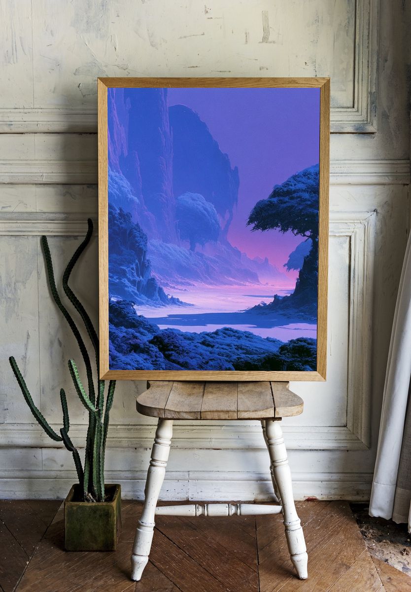 Frozen Fantasy Landscape Print. — room view 1