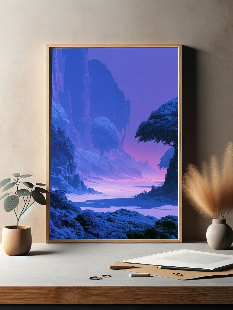 Frozen Fantasy Landscape Print. — room view 2