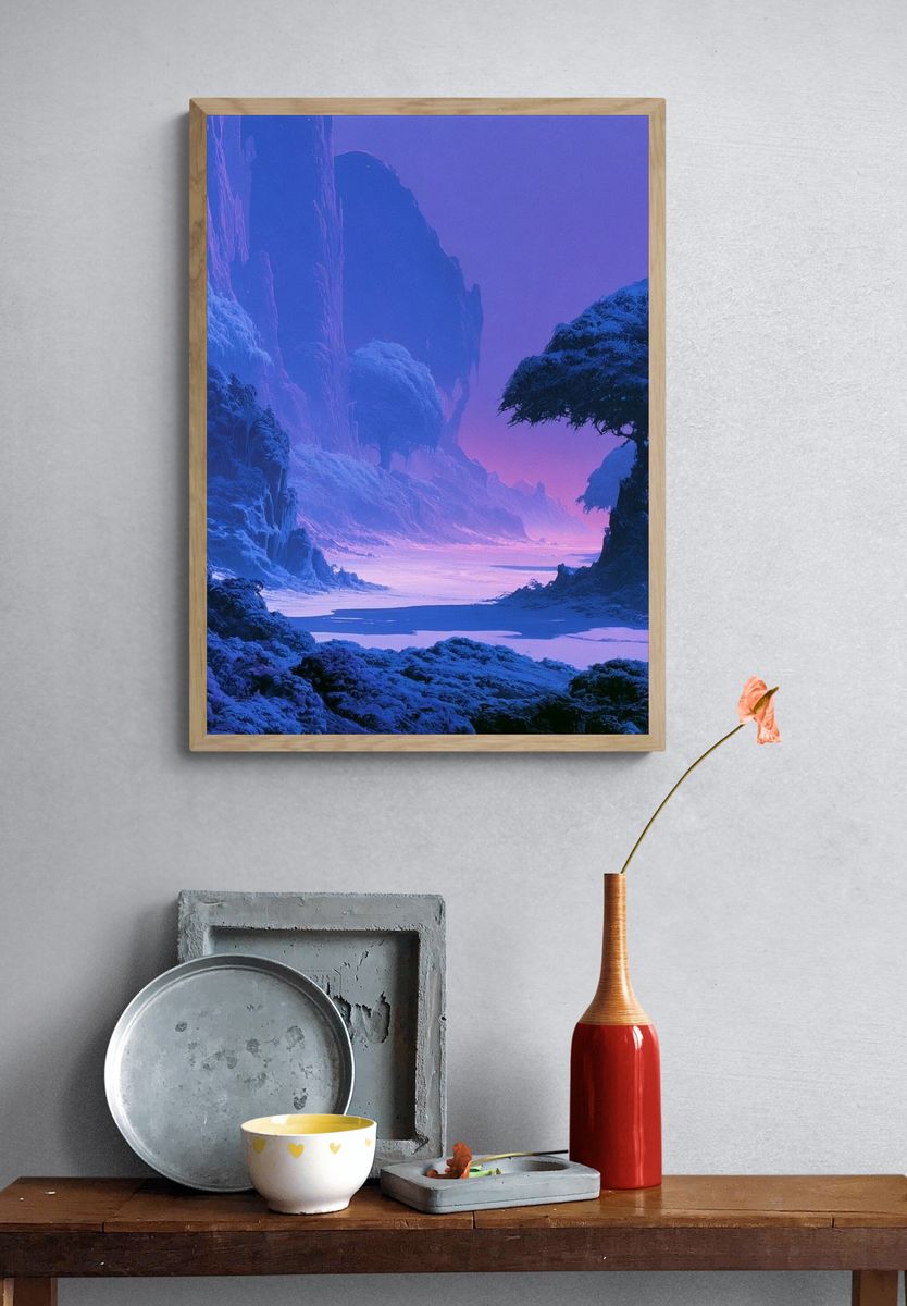 Frozen Fantasy Landscape Print. — room view 3