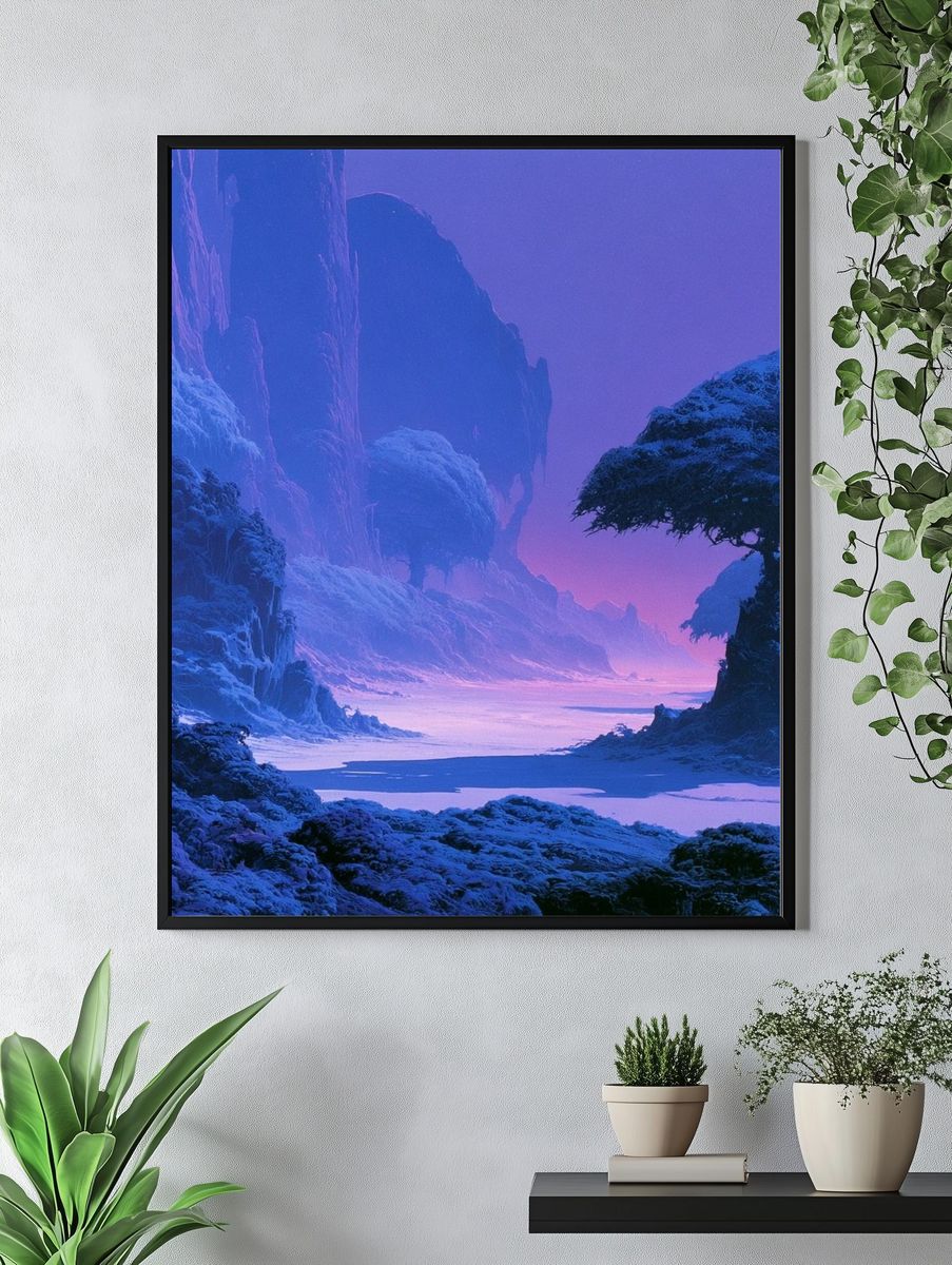 Frozen Fantasy Landscape Print. — room view 4