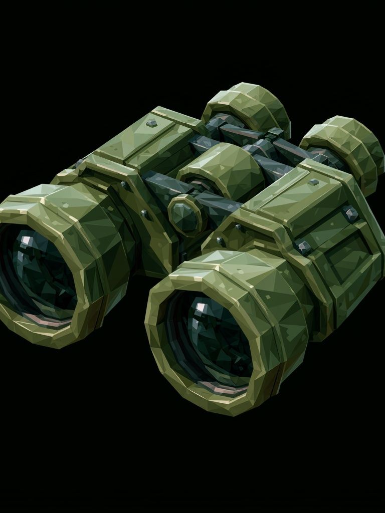 Futuristic Binoculars Illustration Print. poster — illustration art