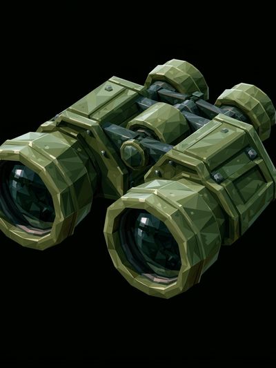 Futuristic Binoculars Illustration Print. poster