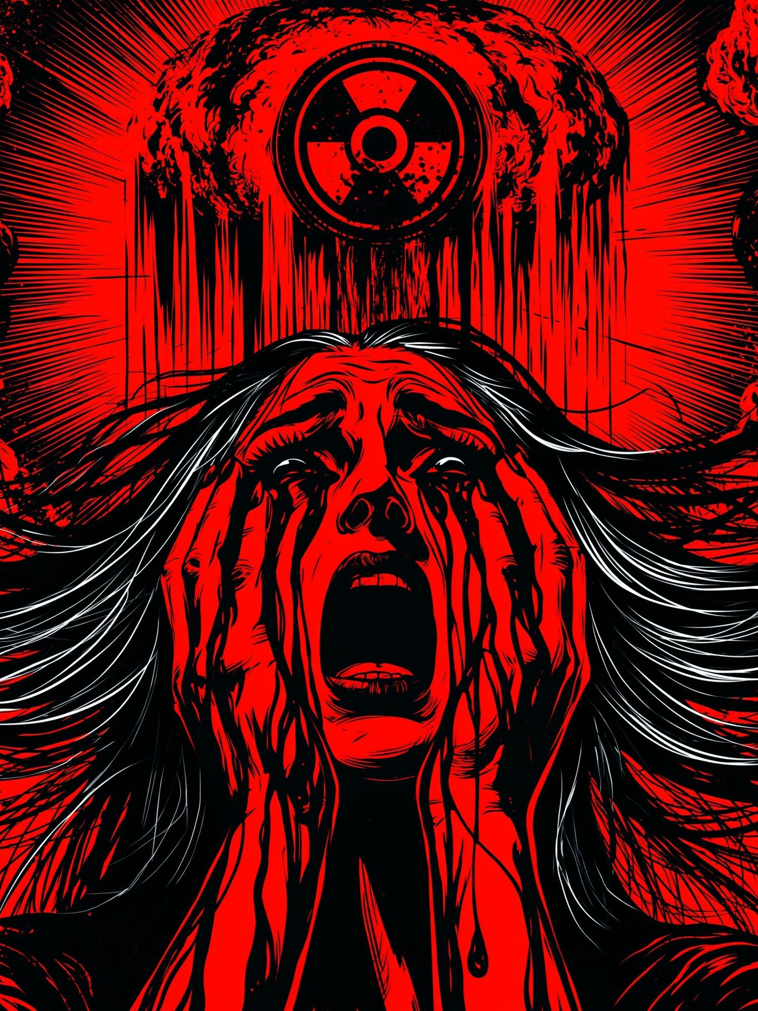 Nuclear Scream Horror Poster. poster — illustration art