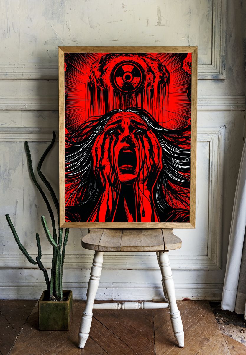 Nuclear Scream Horror Poster. — room view 1