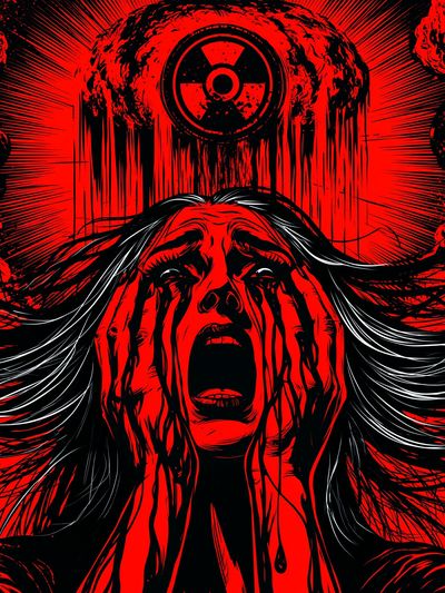 Nuclear Scream Horror Poster. poster