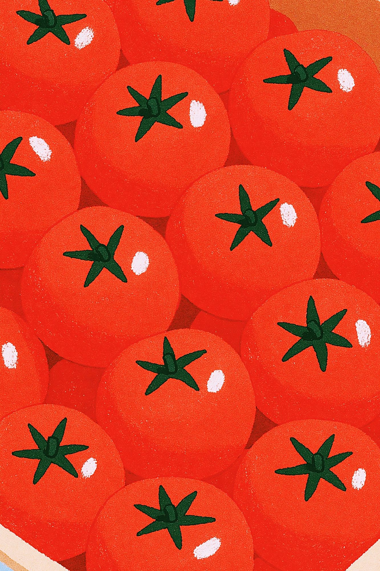 Tomato Crate Illustration Poster. poster — illustration art