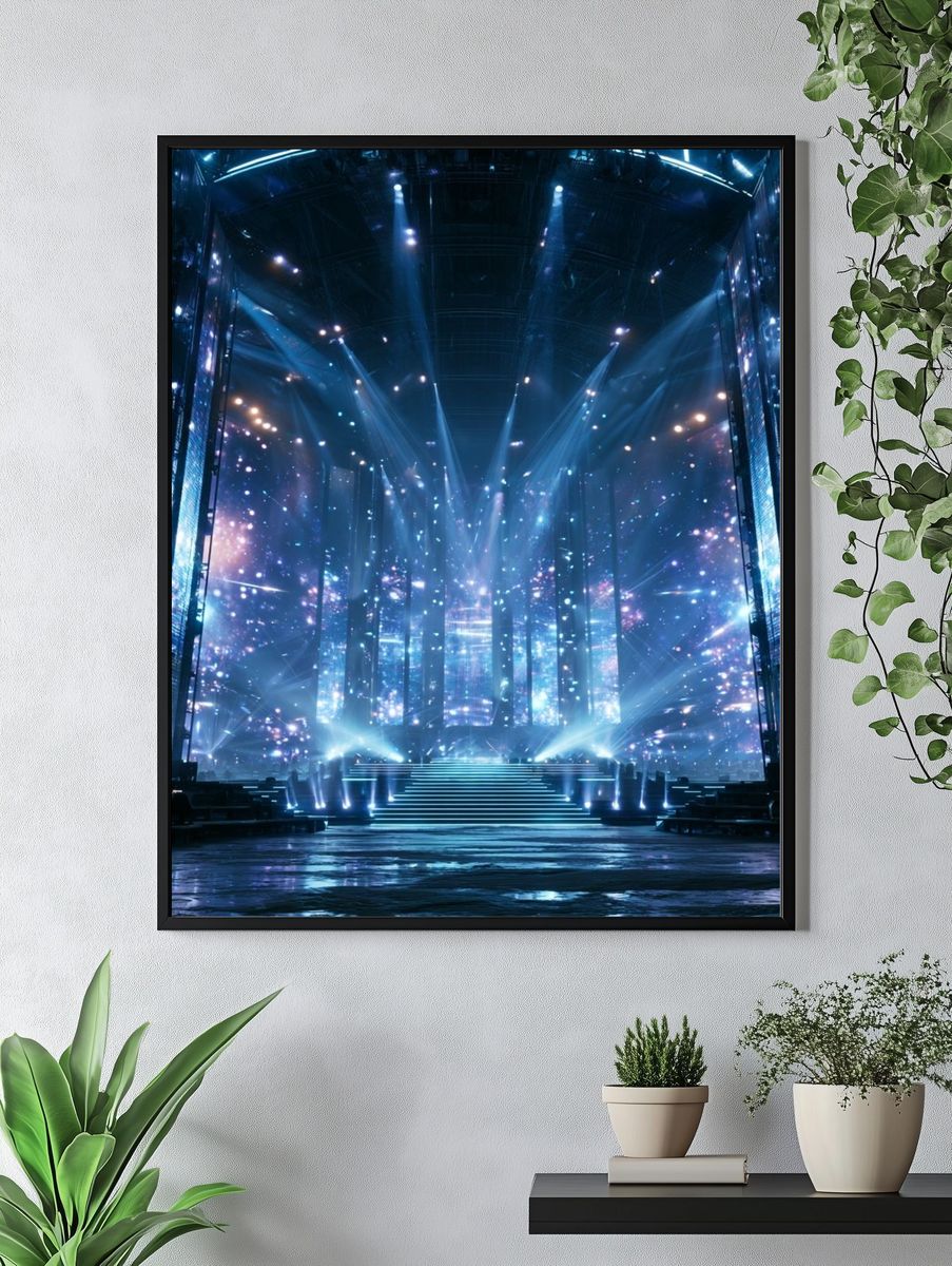 Cosmic Stage Lights Poster. — room view 4