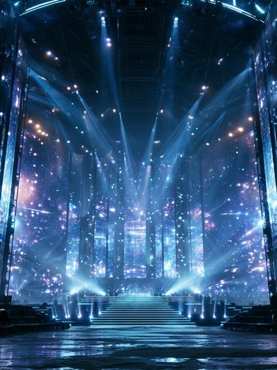 Cosmic Stage Lights Poster. poster