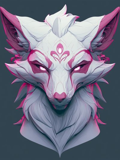 Neon Fox Spirit Illustration Poster. poster