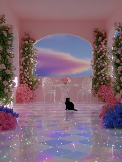 Pastel Floral Dreamscape Poster. poster