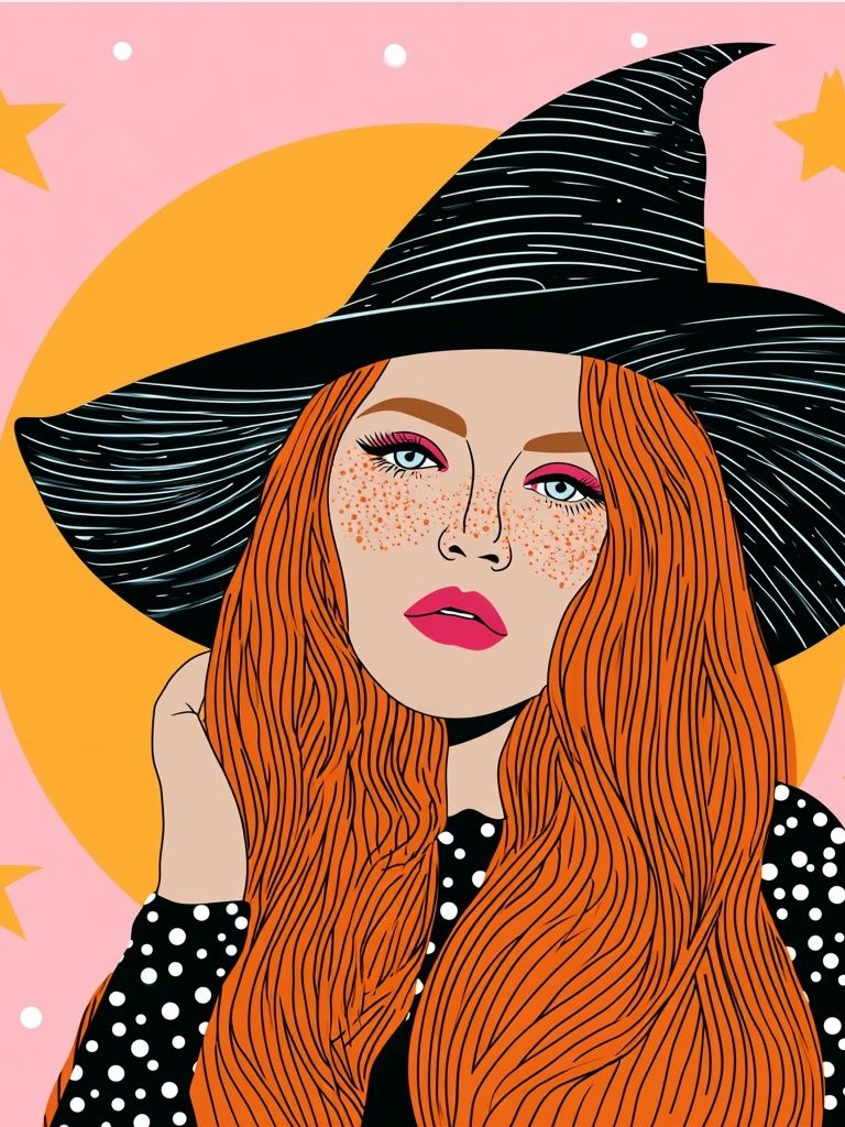 Witch Portrait Illustration Poster. poster — illustration art