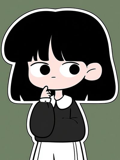 Cute Goth Girl Illustration Poster. poster