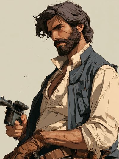 Rebel Gunslinger Portrait Print.