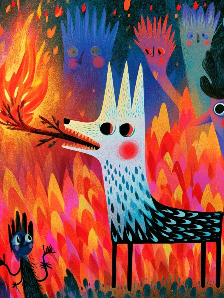 Forest Spirits Illustration Poster. poster — illustration art