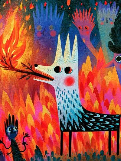 Forest Spirits Illustration Poster. poster