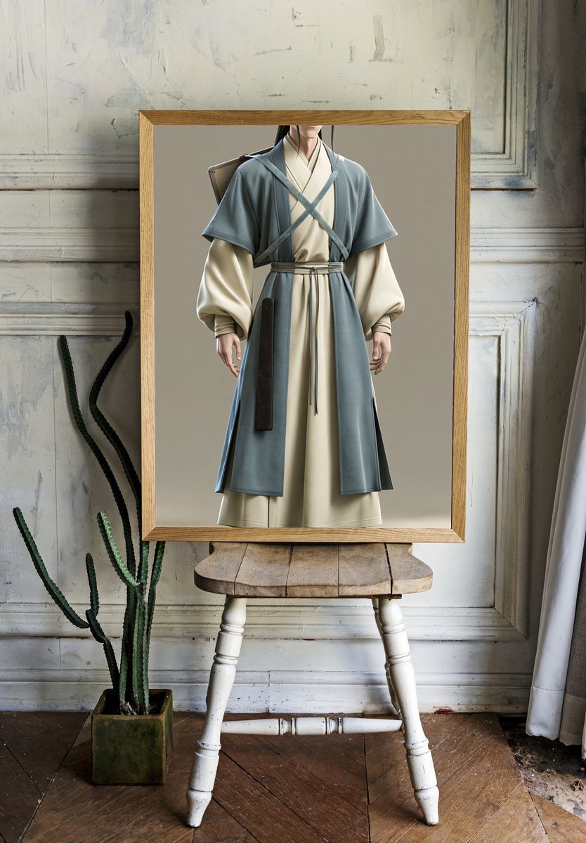 Ancient Warrior Character Illustration Poster. — room view 1